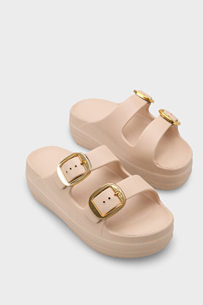 Capone Outfitters نيكي إيفا دبل بإبزيم فلود سول للنساء شبشب