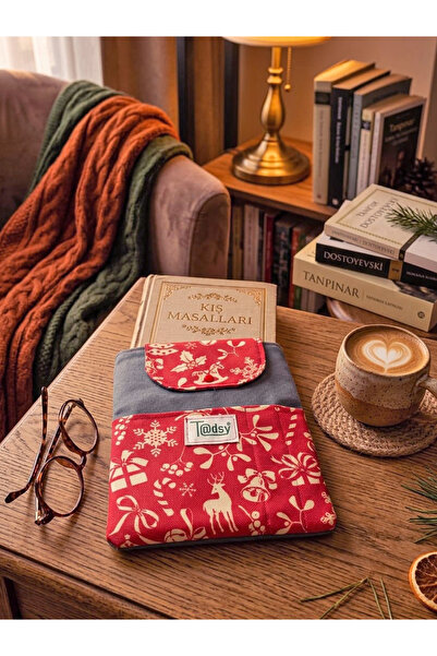 Tadsy Red New Year Patterned Book Cover Stylish and Book Protective Cover wit...