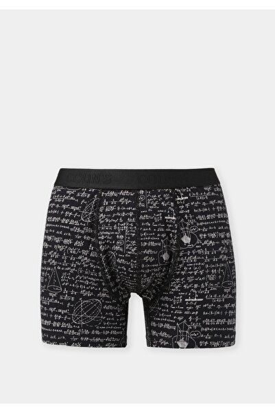Colin's Modern Fit Baskılı Erkek Siyah Boxer