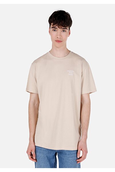 Colin's Μπεζ Ανδρικό T-Shirt - Μανίκια