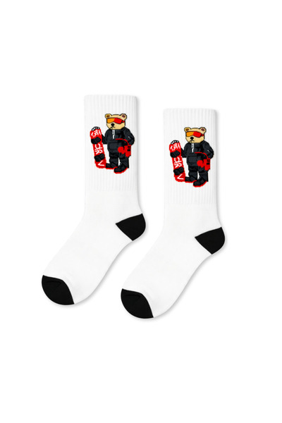 CARNAVAL SOCKS Тенис чорапи с шарка на ски мечка