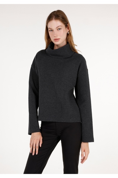 Colin's Антрацитна дамска тениска с дълъг ръкав