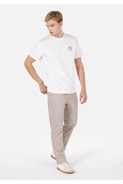 Colin's Ανδρικό παντελόνι με χαλαρή εφαρμογή στη μέση και φαρδύ πόδι σε μπεζ ...