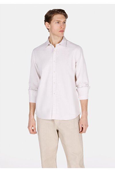 Colin's Сорочка Regular Fit з прямим коміром, чоловіча, екрю, з довгими рукавами