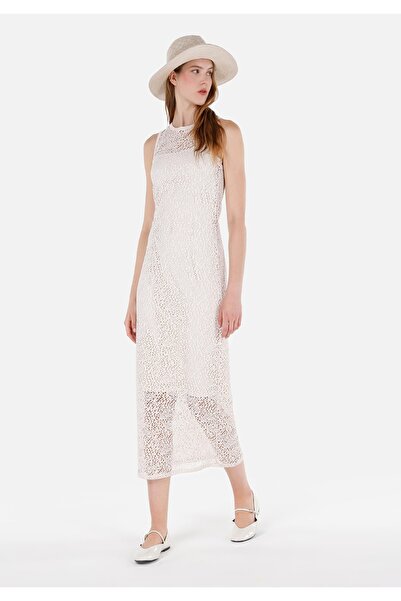 Colin's Slim Fit Women's Ecru Short Sleeve Dress