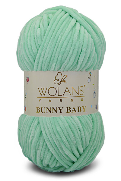 WOLANS 457 Σκούρο Μέντα - Μαλακή Βελούδινη Νήμα Κουνελάκι για Μωρά, Νήμα Κουβ...