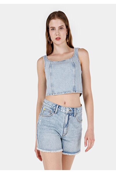 Colin's Γυναικείο μπουστάκι με λεπτή εφαρμογή Crew Neck Blue