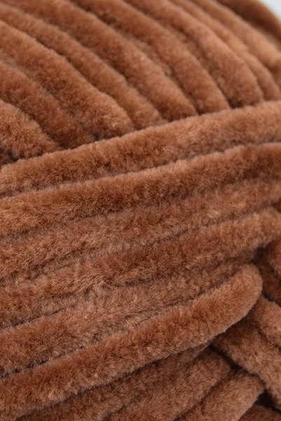 WOLANS 440 Brown Soft Velvet Bunny Baby Knitting Yarn Velvet Yarn Soft Toy Yarn Blanket Yarn