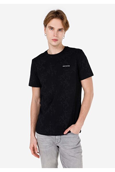 Colin's Tricou negru pentru bărbați, cu mânecă scurtă