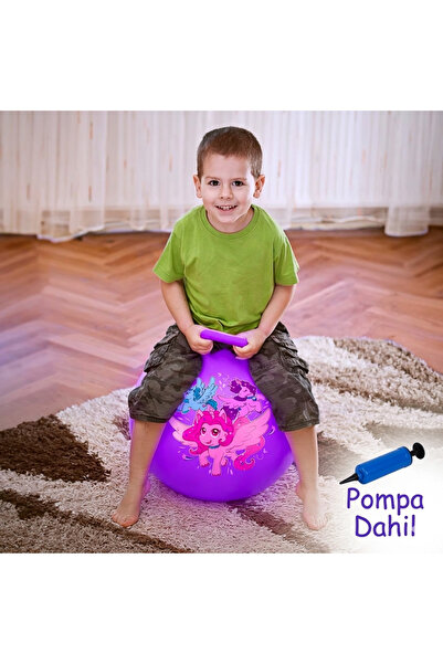 SPORTSFİT ZIP ZIP PLATES ÇOCUK ZIPLAMA TOPU KULPLU ( POMPA DAHİL )