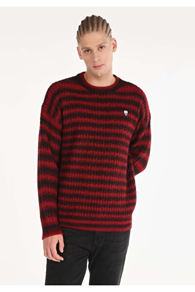 Colin's Ανδρικό πουλόβερ μωβ ζακάρ με κανονική εφαρμογή