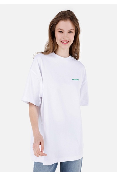 Colin's تي شيرت أبيض بشعار Lilseb للجنسين