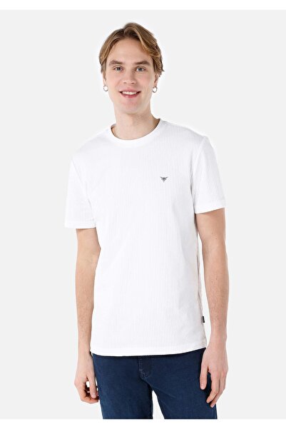 Colin's Ανδρικό λευκό μπλουζάκι - μανίκια