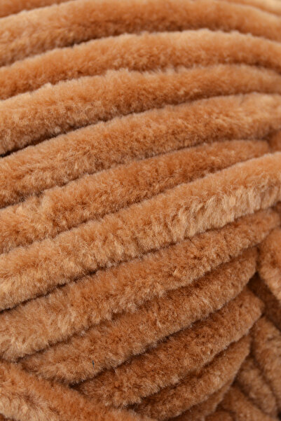 WOLANS 441 Milky Coffee Soft Velvet Bunny Baby Knitting Yarn Velvet Yarn Soft Toy Yarn Blanket Yarn