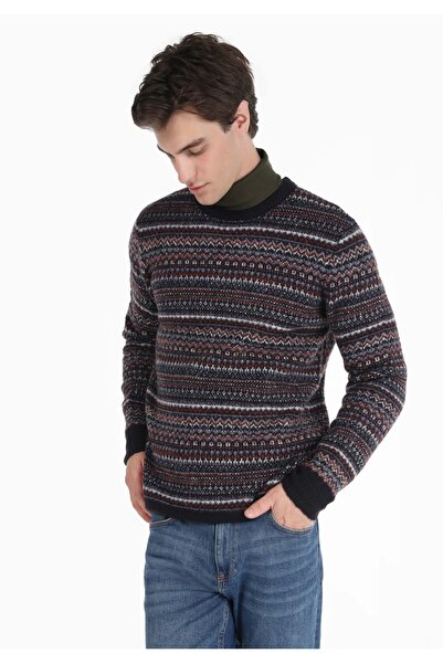 Colin's Ανδρικό πολύχρωμο πουλόβερ με κανονική εφαρμογή με στρογγυλή λαιμόκοψη