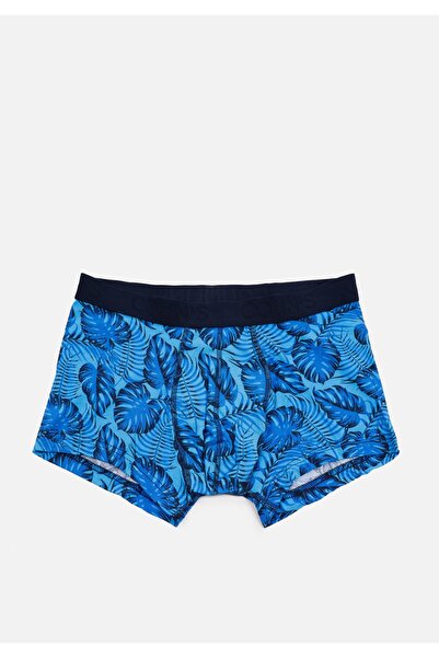 Colin's Modern Fit Baskılı Erkek Mavi Boxer