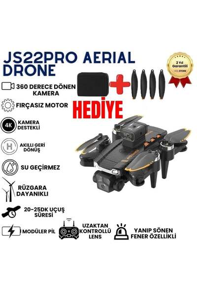 hızlı store JS22PRO Drone,4K Uzaktan Kumandalı, Fırçasız motorlu 360 Roll Öze...
