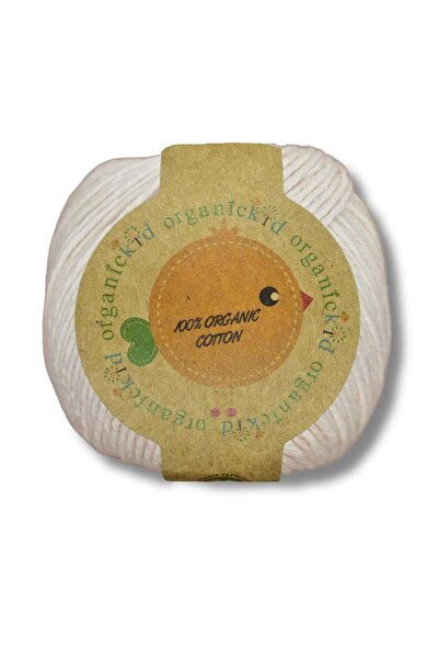 OrganicKid Organik Pamuk Amigurumi Punch 50 gr El Örgü İpi 401 Krem