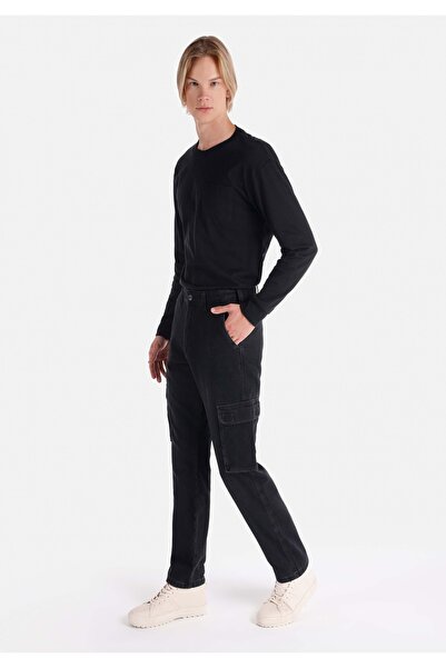 Colin's Ανδρικό παντελόνι Indigo Jean με φερμουάρ Cargo Fit με ίσιο πόδι