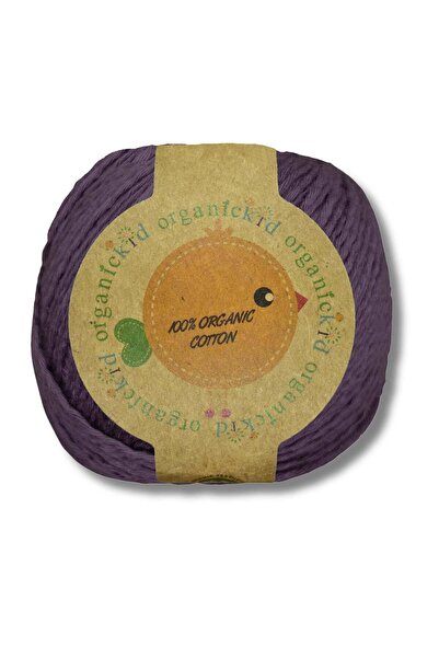 OrganicKid Organik Pamuk Amigurumi Punch 50 gr El Örgü İpi Mürdüm Moru (Plum)