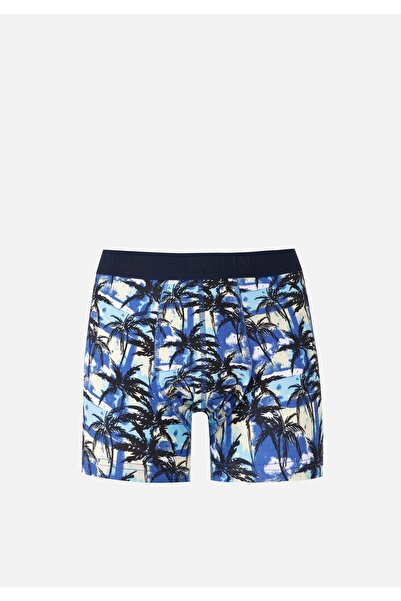 Colin's Мъжки сини боксерки с модерен принт