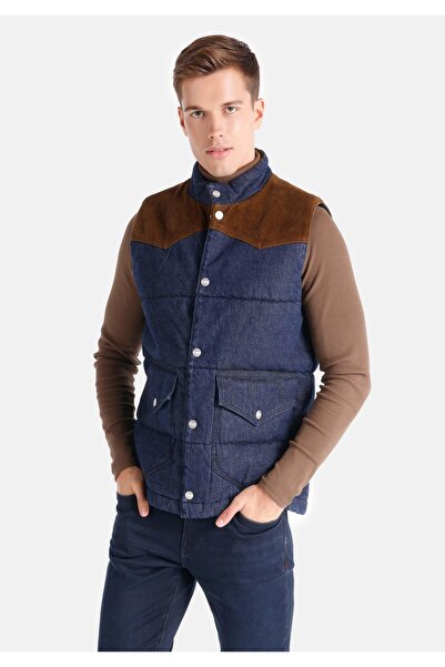 Colin's سترة زرقاء للرجال ذات قصة عادية وياقة هاكم