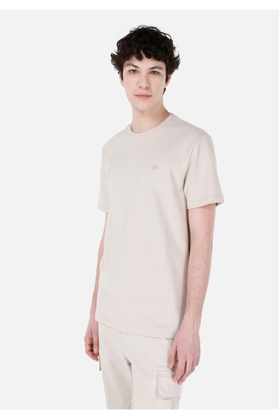 Colin's Tricou Bej Bărbați - Mâneci