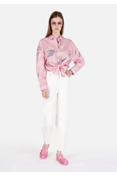 Colin's Balloon Fit Yüksek Bel Daralan Paça Kadın Beyaz Jean Pantolon