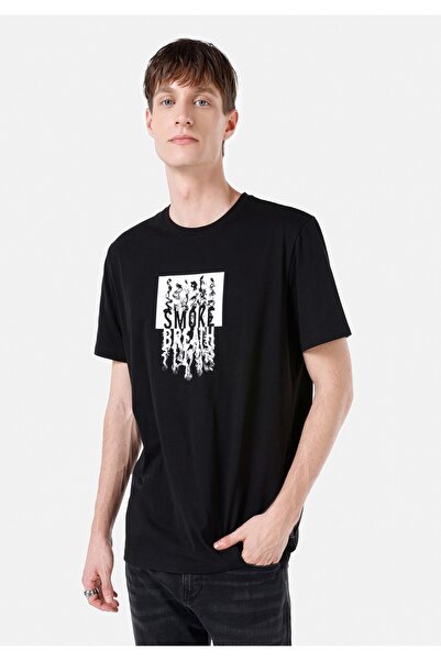 Colin's Ανδρικό Μαύρο T-Shirt - Μανίκια