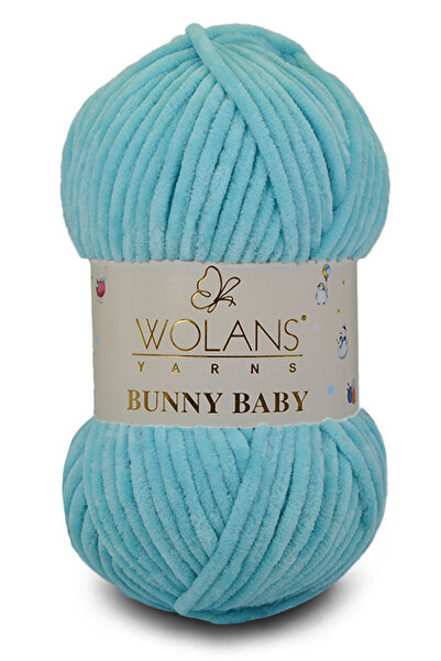 WOLANS 413 Turquoise Soft Velvet - Μαλακό νήμα πλεξίματος μωρού, περιλαμβάνετ...