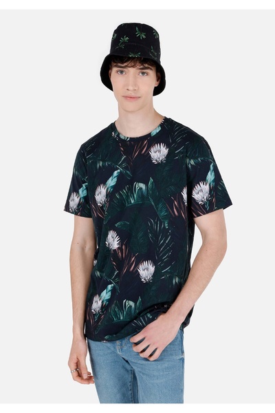 Colin's Ανδρικό κοντομάνικο μπλουζάκι με κανονικό κόψιμο με λαιμόκοψη με στάμ...