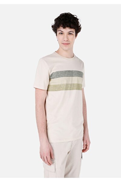 Colin's Μπεζ Ανδρικό T-Shirt - Μανίκια