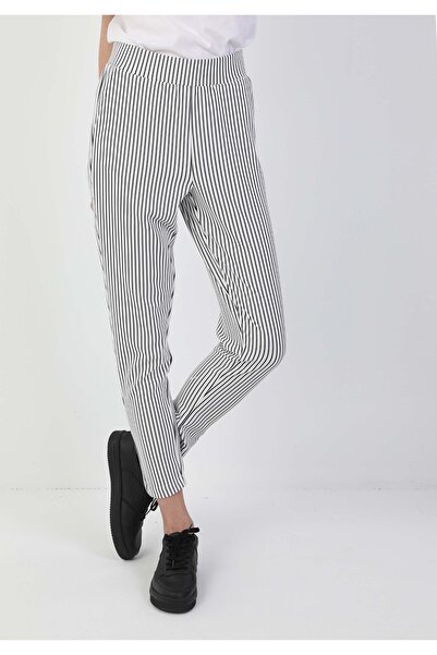 Colin's Regular Fit Yüksel Bel Kadın Beyaz Eşofman Altı