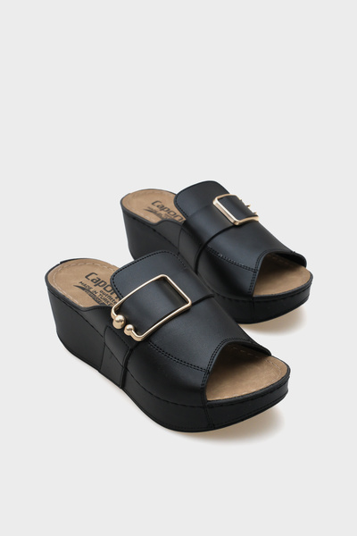 Capone Outfitters Papuci de mama cu toc pană, anatomici, moi, confortabili