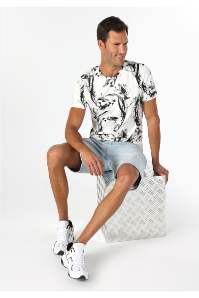 Colin's Ανδρικό κοντομάνικο μπλουζάκι με στάμπα με στρογγυλή λαιμόκοψη