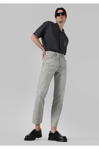 Colin's Loose Straight Fit Orta Bel Düz Paça Erkek Gri Jean Pantolon