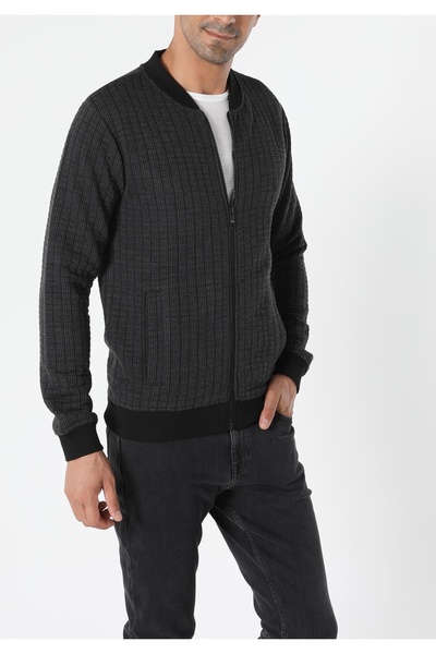 Colin's سترة أنثراسايت للرجال مزودة بـ قصة ضيقة سحابات