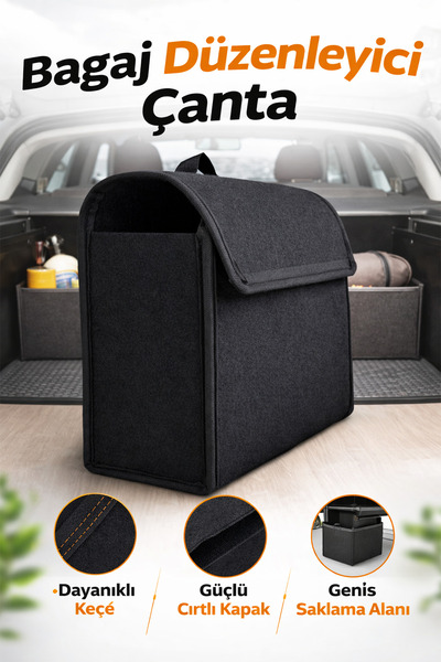 UYDEE Oto Bagaj Duzenleyici Arac İci Organizer Kece Bagaj Esya Çantasi Düzenl...