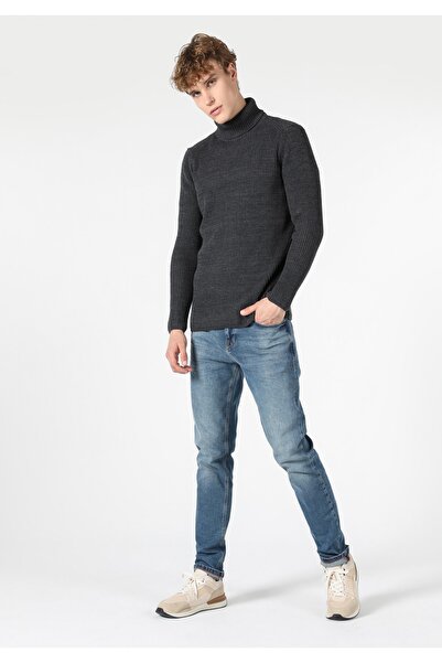 Colin's Slim Fit Turtleneck Men's Anthracite Sweater