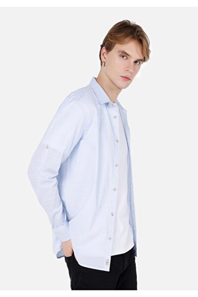 Colin's Сорочка Regular Fit Shirt Neck Прямий чоловічий синій сорочка з підве...