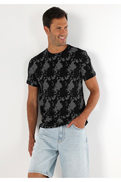 Colin's Ανδρικό Μαύρο T-Shirt - Μανίκια