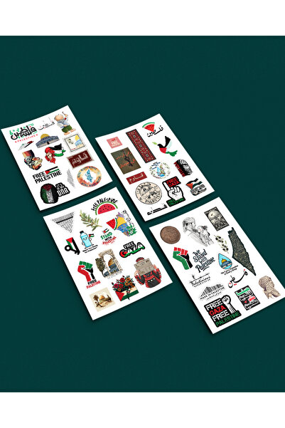 Zaytoon Set de 4 autocolante A5 Spiritul Palestinei