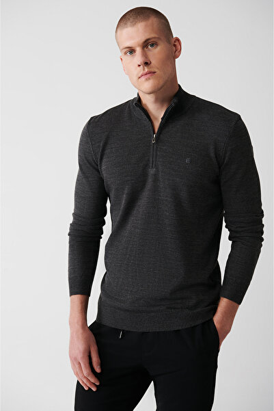 Avva Erkek Antrasit Basic Kazak E005005