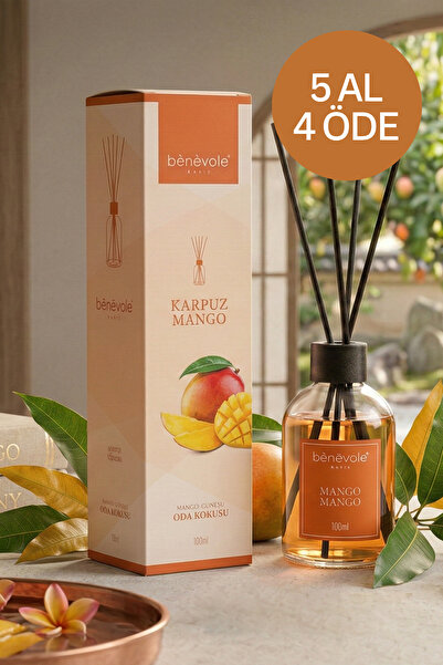 Benevole Karpuz Mango Bambu Çubuklu Oda Kokusu 100 ml | Karpuz, Mango, Çiçeks...