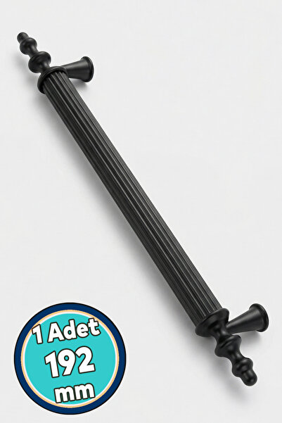 NZB Çekmece Dolap Kapak Kulpu Kulbu Lüks Metal Kulp 192 Mm Mat Siyah