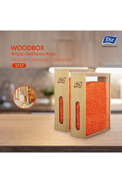 keyfisepet en keyifli sepet Bambu Kapaklı Gıda Saklama Kabı – Şeffaf Dikdörtg...