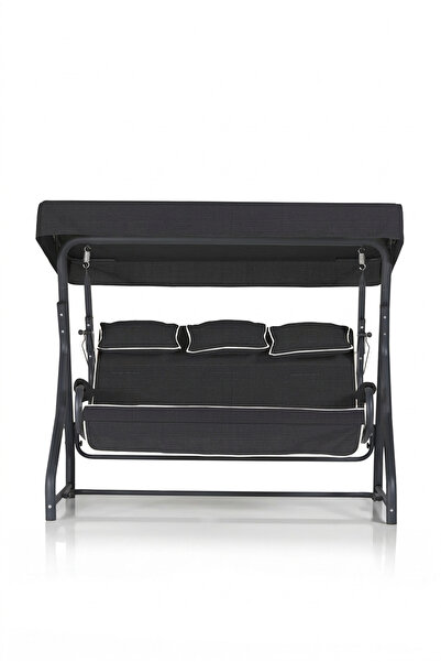 Erinöz Salvia 3 Kişilik Bahçe Balkon Teras Salıncağı - Antrasit