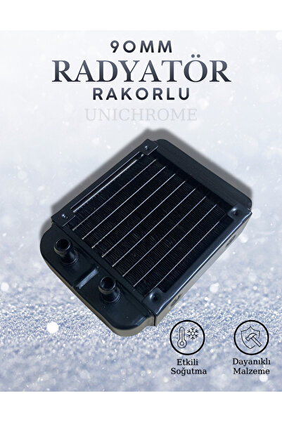 Unichrome 90mm Alüminyum Cpu Su Soğutma Radyatörü