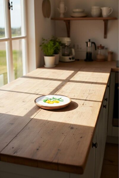 Bambum Kangura - Round Tray Made of Mango Wood Lemon Small