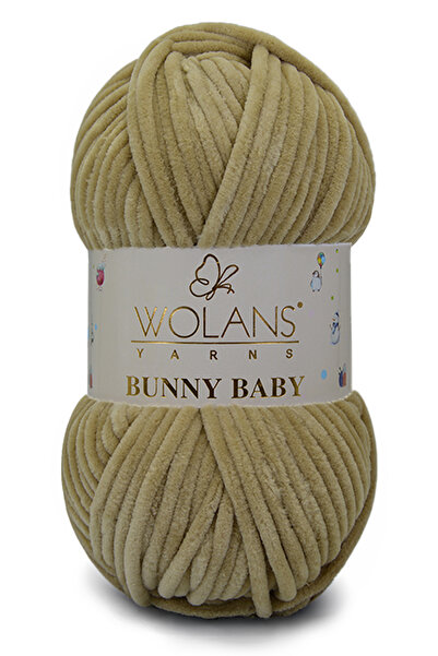 WOLANS 445 Camel Soft Velvet - Μαλακό πλεκτό κουνέλι μωρό παιχνίδι κορδόνι